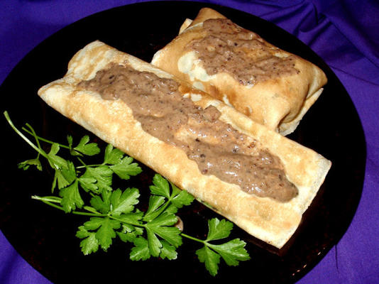 pepersteaks in pannenkoeken