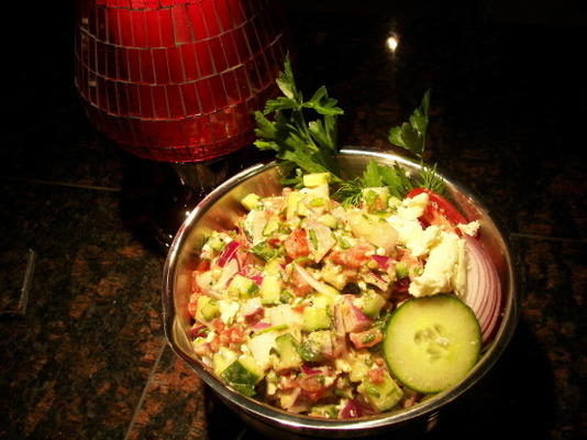 tomaat-komkommer-feta-salade