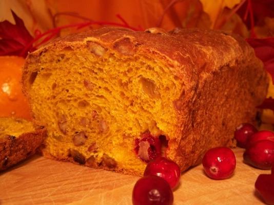 cranberry-walnut pompoenbroden