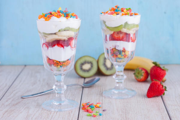 fruitige kiezelstenen parfait