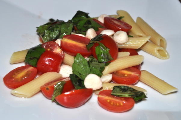 tomaat en mozzarella pasta
