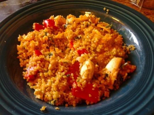 quinoa roerbakken met groenten en kip