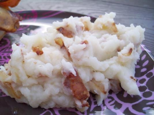 romige bacon en ui aardappelpuree