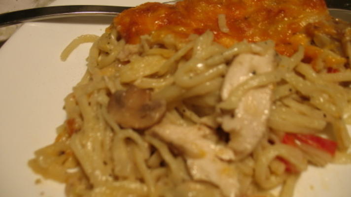 sherried chicken and fettucini casserole