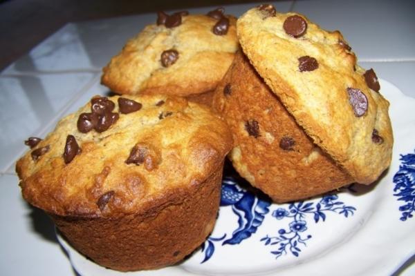 muffins van muffe muffins met vochtige bananen