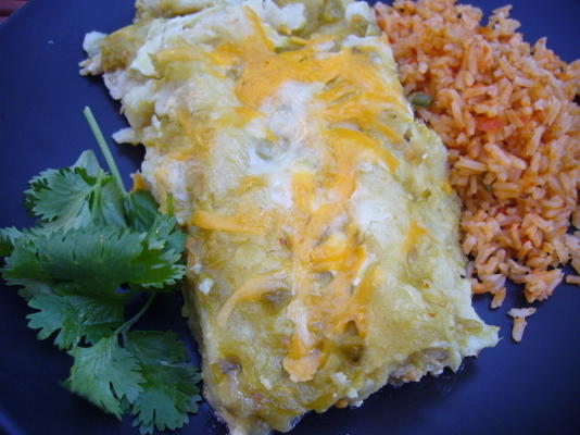 kaasachtige groene enchiladas