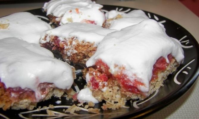 chewy coconut cherry bars