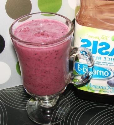 on-the-go paarse passie-smoothie