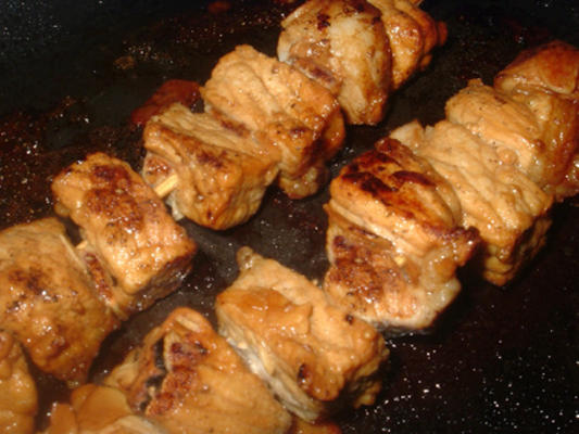 citroen-knoflook varkensvlees kebab