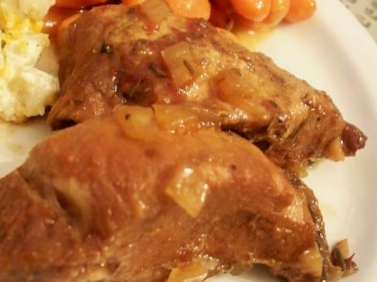 slow cooker sweet bbq pork spareribs (of chicken)