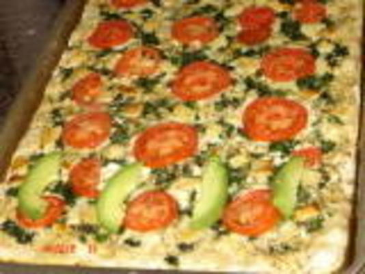 spinazie feta tomaat pizza