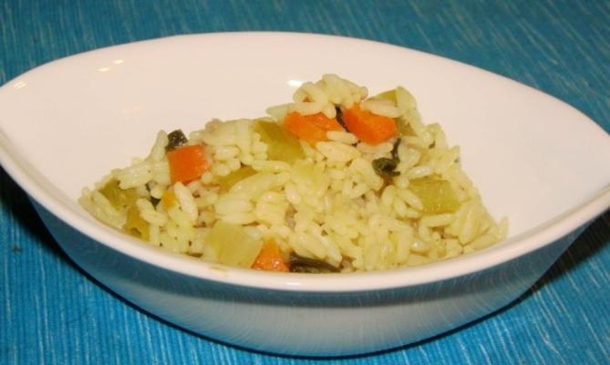 in de oven gebakken rijstpilaf