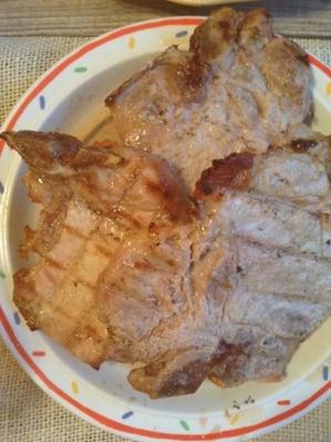 gegrilde koriander-kalk-varkenskarbonades (bbq)