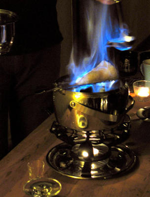 feuerzangenbowle (gebrande stoot, traditionele Duitse drank)