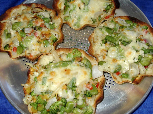 linzen en veggie tostadas