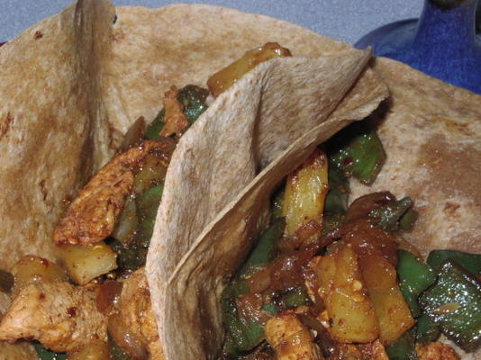 ww 5 punten varkensvlees, ananas en chili taco's