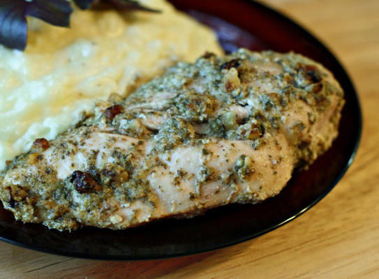 pesto crusted chicken