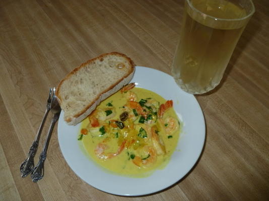 kumquat-curry met garnalen