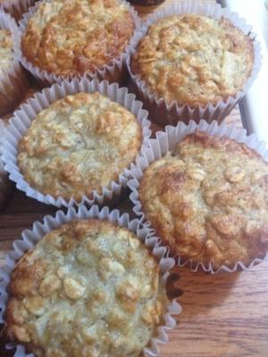 banaan appel en havermout muffins