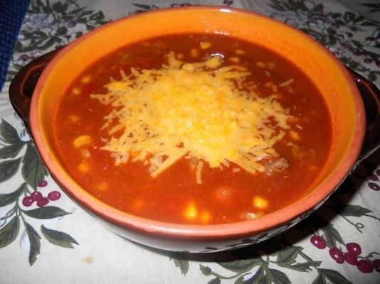 slowcooker taco-chili soep