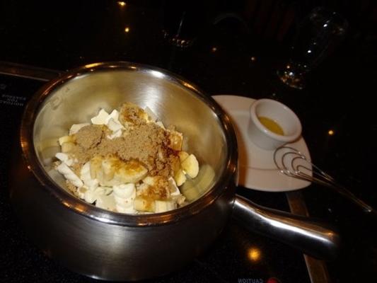 smeltkroesbananen bevorderen fondue