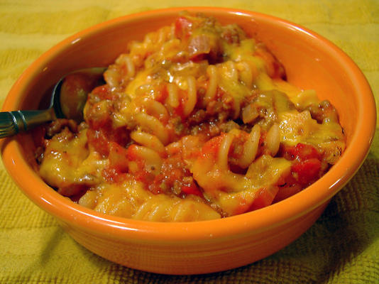 Beef en mac koekepan