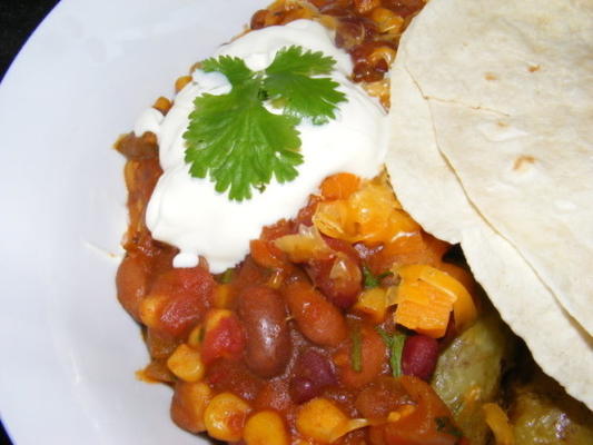 snelle en gemakkelijke vegetarische chili