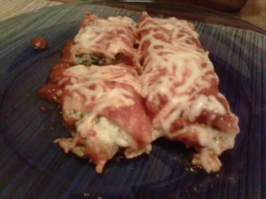 spinaic cheese manicotti (meatless)