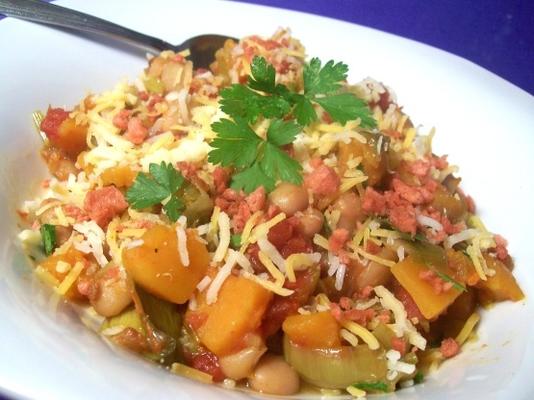 butternut squash en tomaten voor crock pot