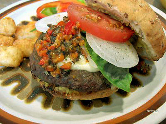 basilicum mozzarella hamburgers