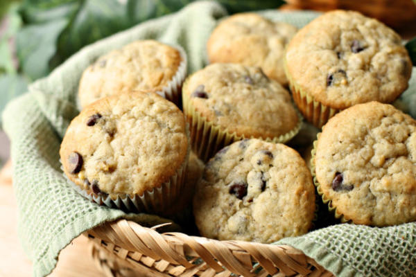 gezonde muffins van bananenchocolade