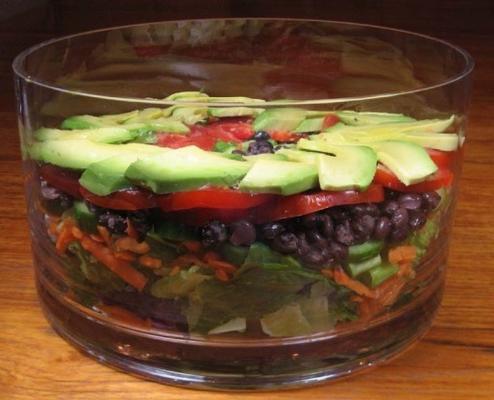 Mexicaanse salade met zeven lagen