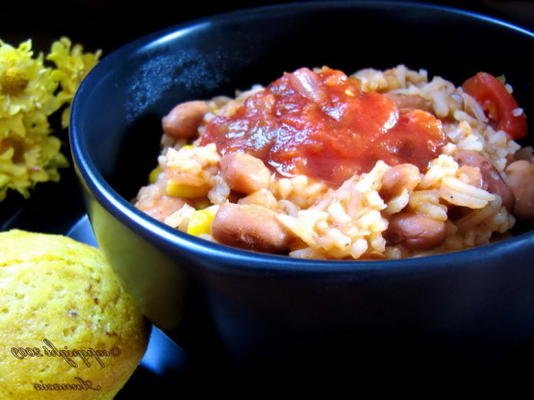 tex-mex rijst en twee-boon pilaf