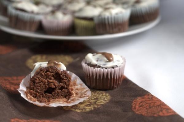 vochtige chocolade banaan volkoren cupcakes