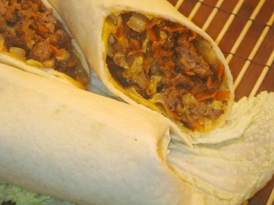 snelle, vlezige Chinese burrito's