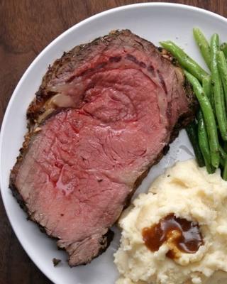 prime rib met knoflook kruidenboter