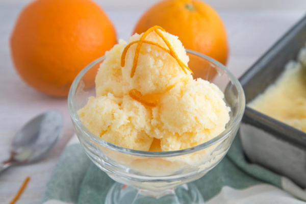 heerlijke oranje sorbet (geen ijsmachine)