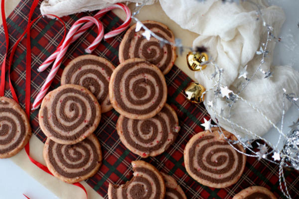 chocolade pepermunt pinwheel cookies