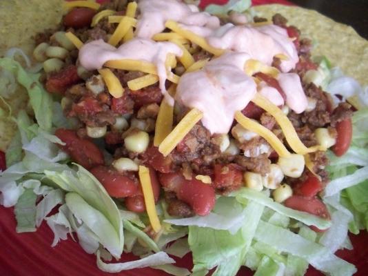 snelle vegetarische taco salade