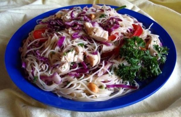 pittige spaghetti gember salade (aziatisch)