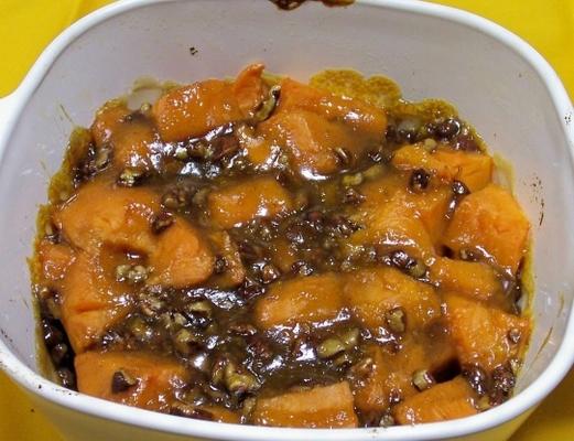 abrikoos geglazuurde zoete aardappel bakken