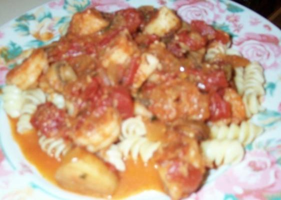 seafood saute met linguinne