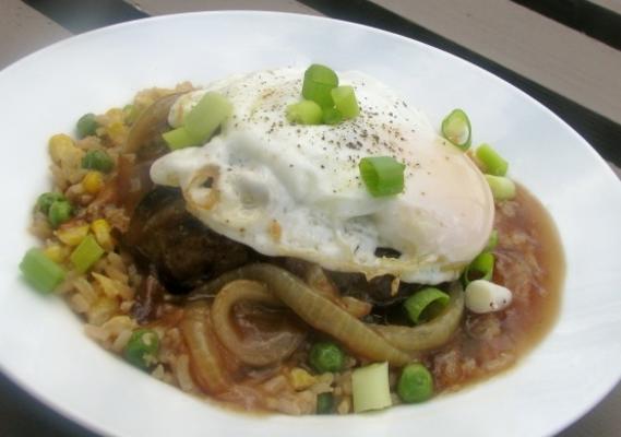 gekaramelliseerde ui loco moco