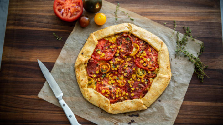 maïs en tomaat galette