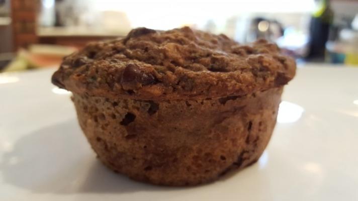 driedubbele chocolade courgette muffins