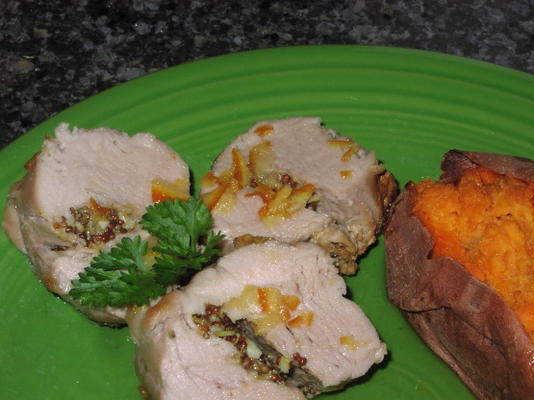 varkenshaas met sinaasappelmarmelade