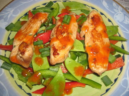 Thaise stijl kippensalade