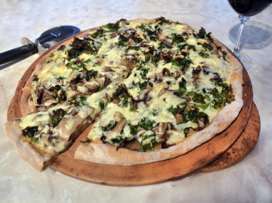 portobello en boerenkool pizza