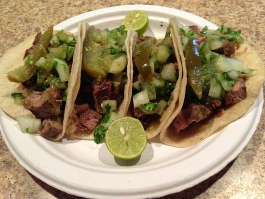 geen marinade carne asada taco's