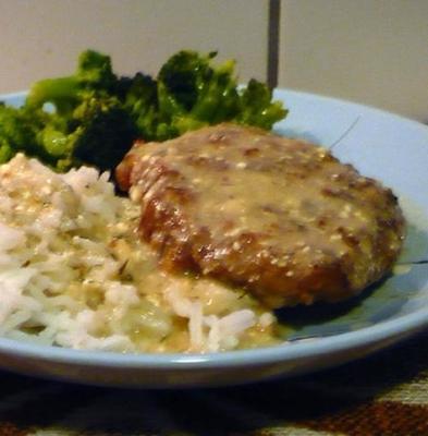 varkensschnitzel met dillesaus